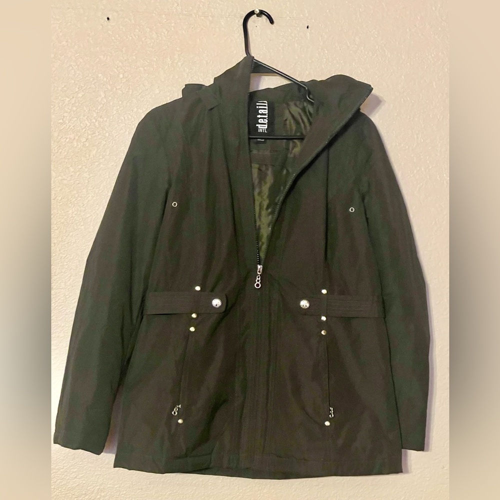 Waterproof Coat, Military Green, Great Condition